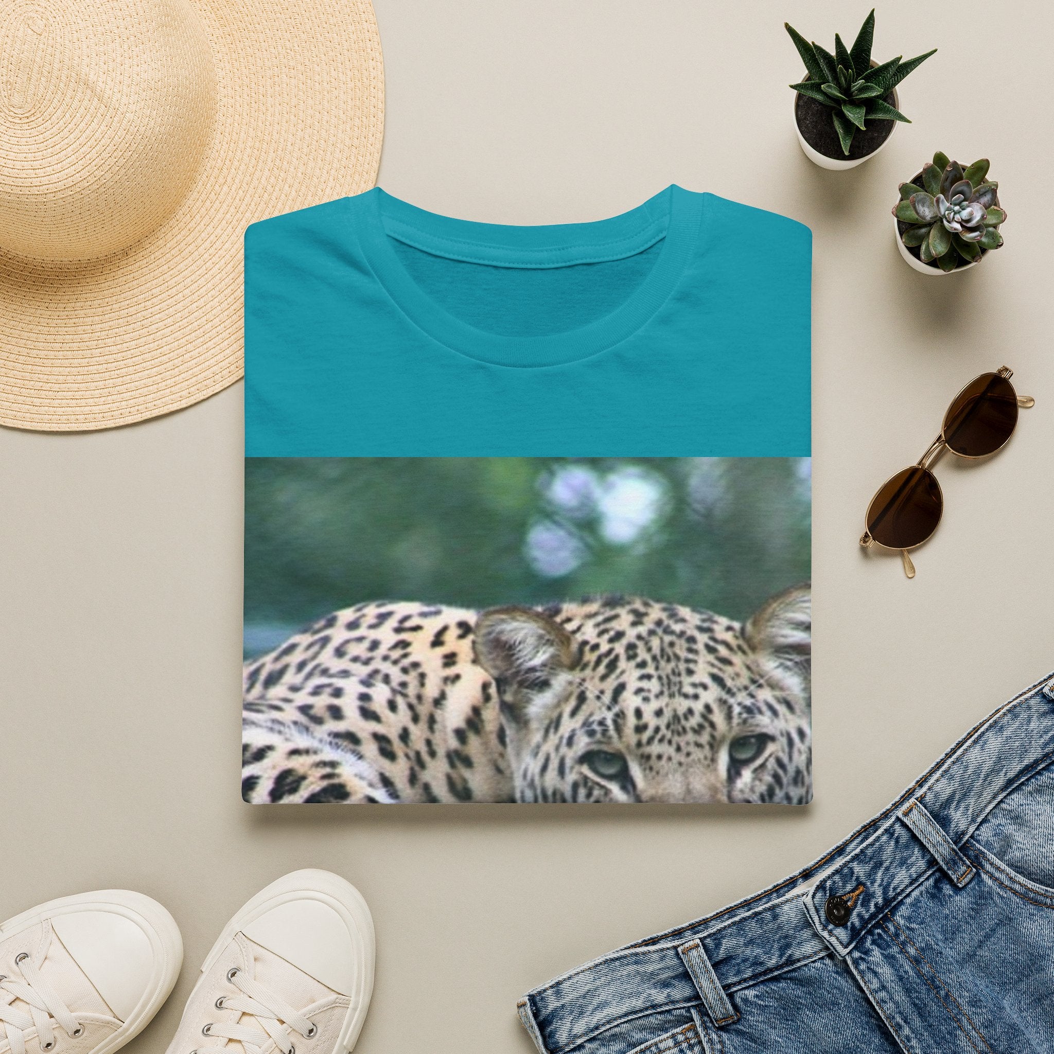 Leopard Gaze T-Shirt — Bold Wildlife Photo Tee