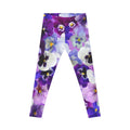 Floral Pansy Print Leggings — Purple Garden All-Over Print