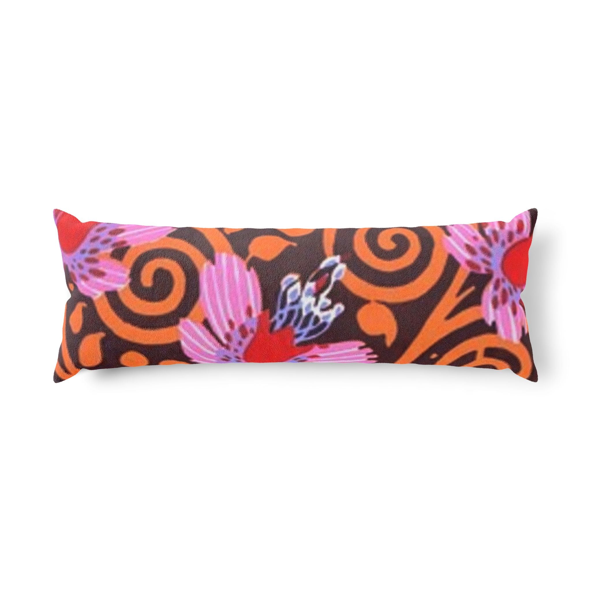 Floral Kaleidoscope Body Pillow — Purple & Yellow Daisy Comfort