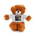 Plush Teddy Bear with Leopard Cub Tee — Cute Animal Gift for Kids & Wildlife Lovers