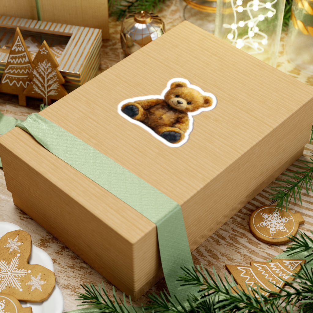 Teddy Bear Sticker — Cute Plush Toy Decal for Laptops, Water Bottles & Gifts