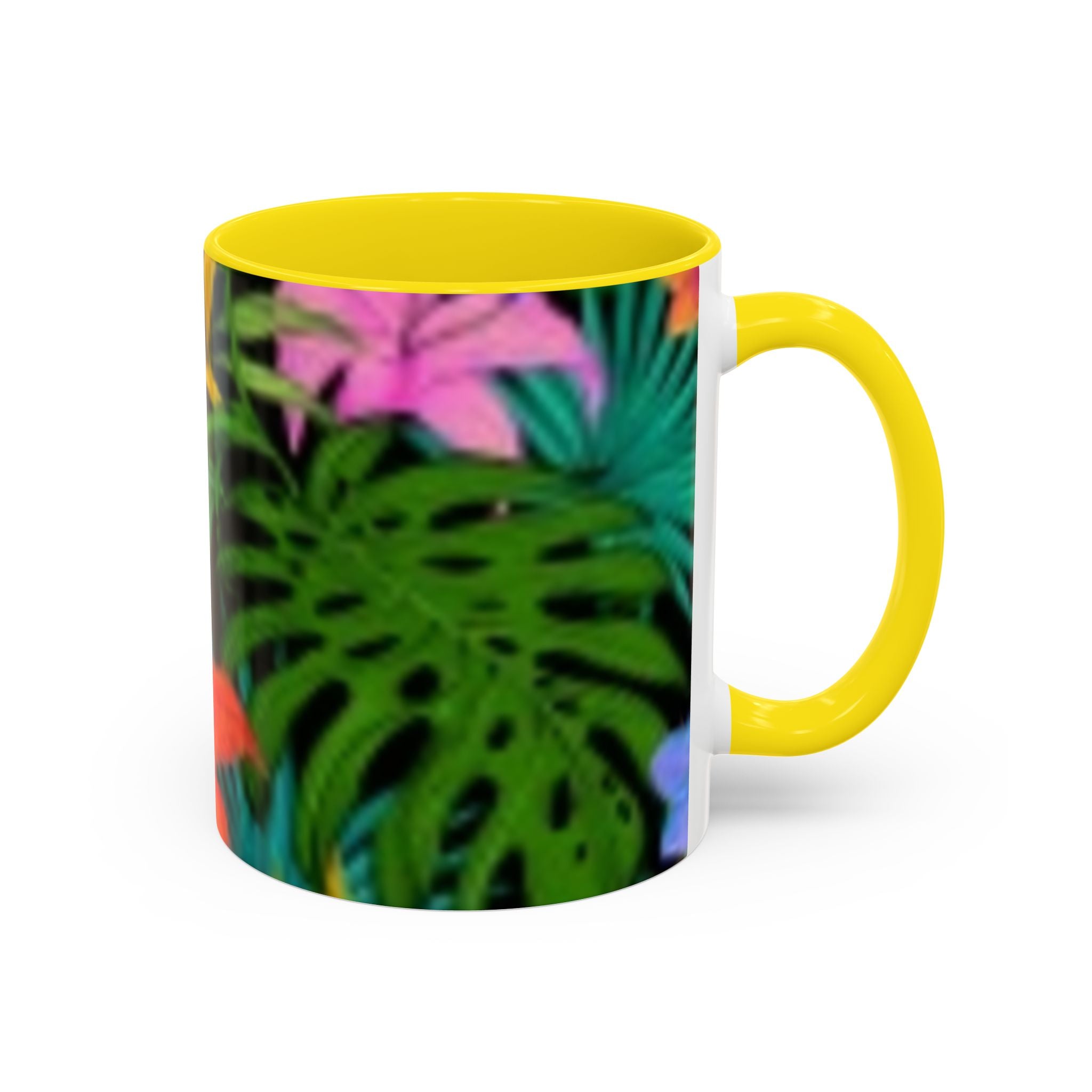 Tropical Floral Coffee Mug — Colorful Paradise Accent Mug (11/15 oz)