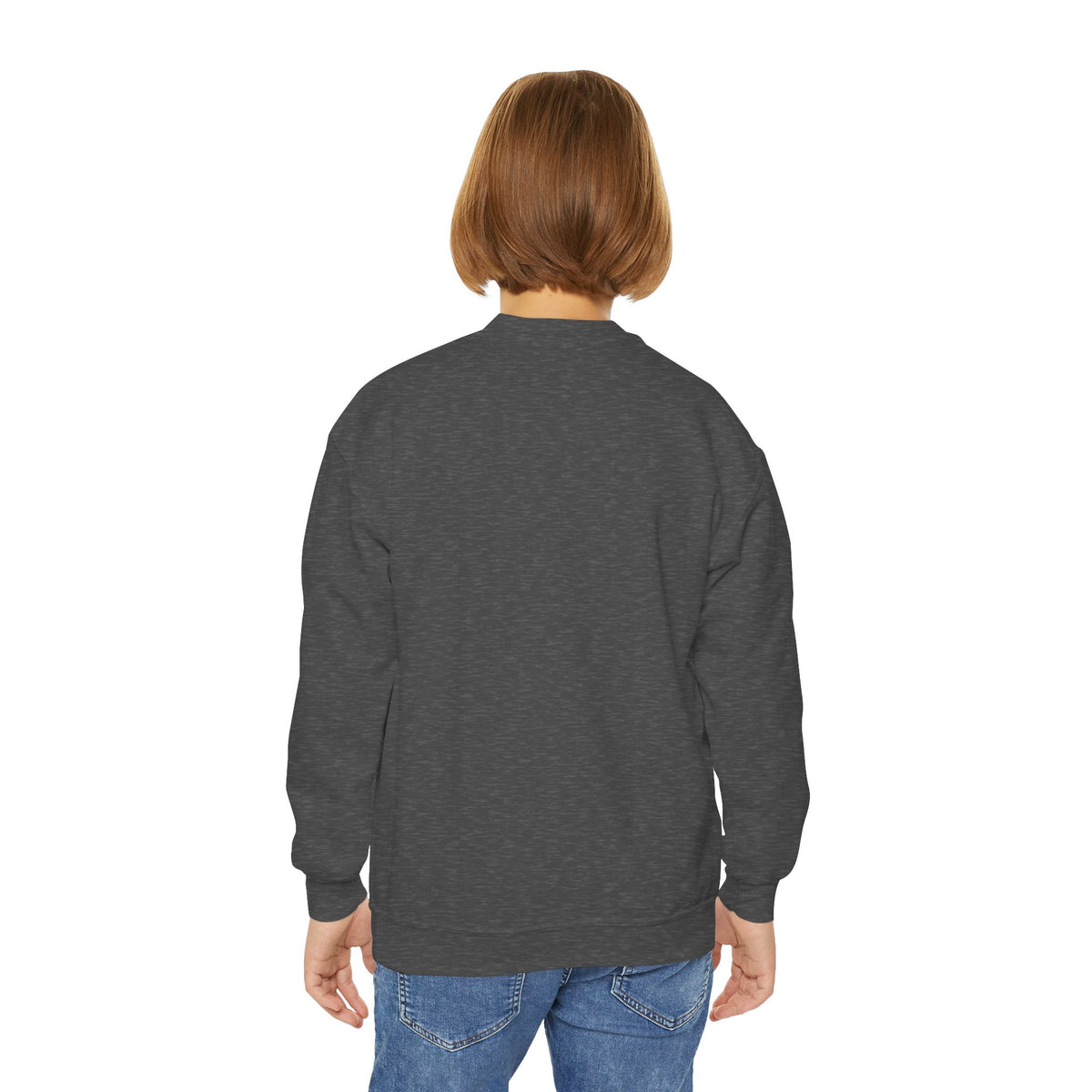Youth Crewneck Sweatshirt — Colorful Cartoon Kittens Group Graphic