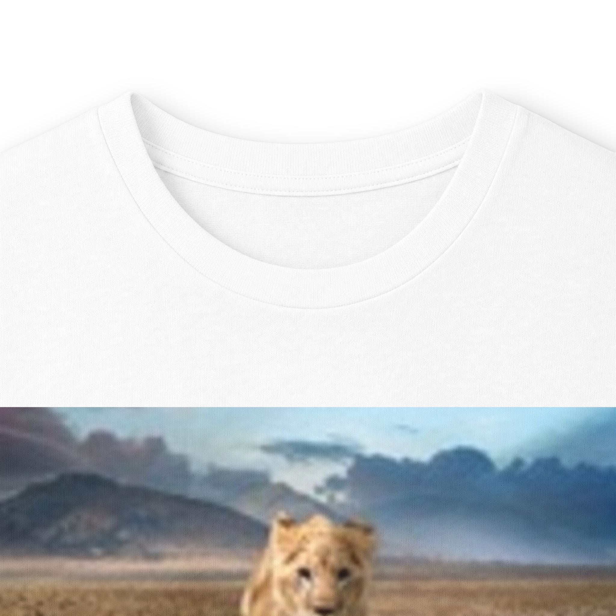 Long Sleeve T-shirt — Reflective Lion & Mountain River Nature Shirt