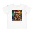 Toddler Tee — Christmas Teddy Bear with Santa Hat Holiday Shirt