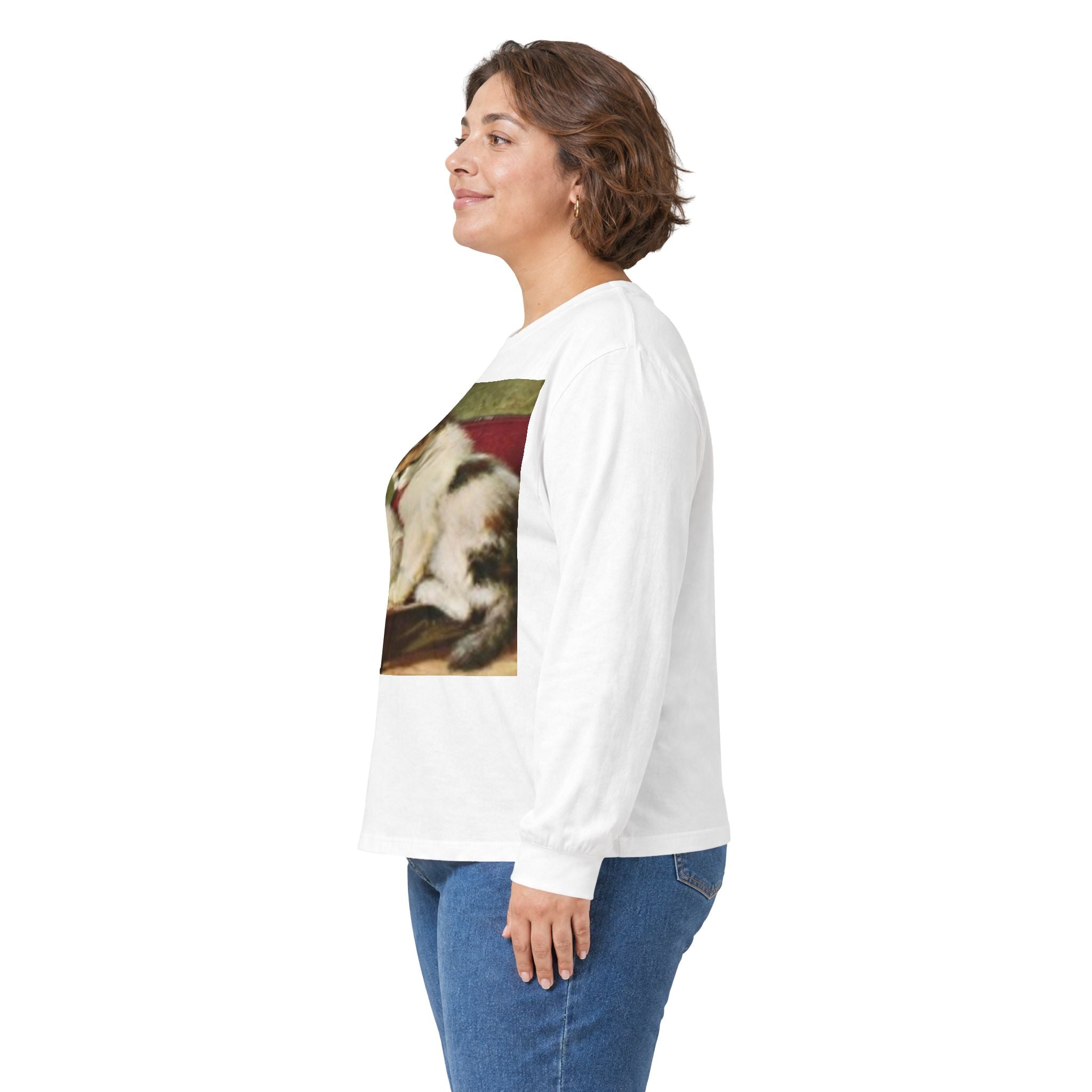 Puppy Play Vintage Art Long Sleeve Tee