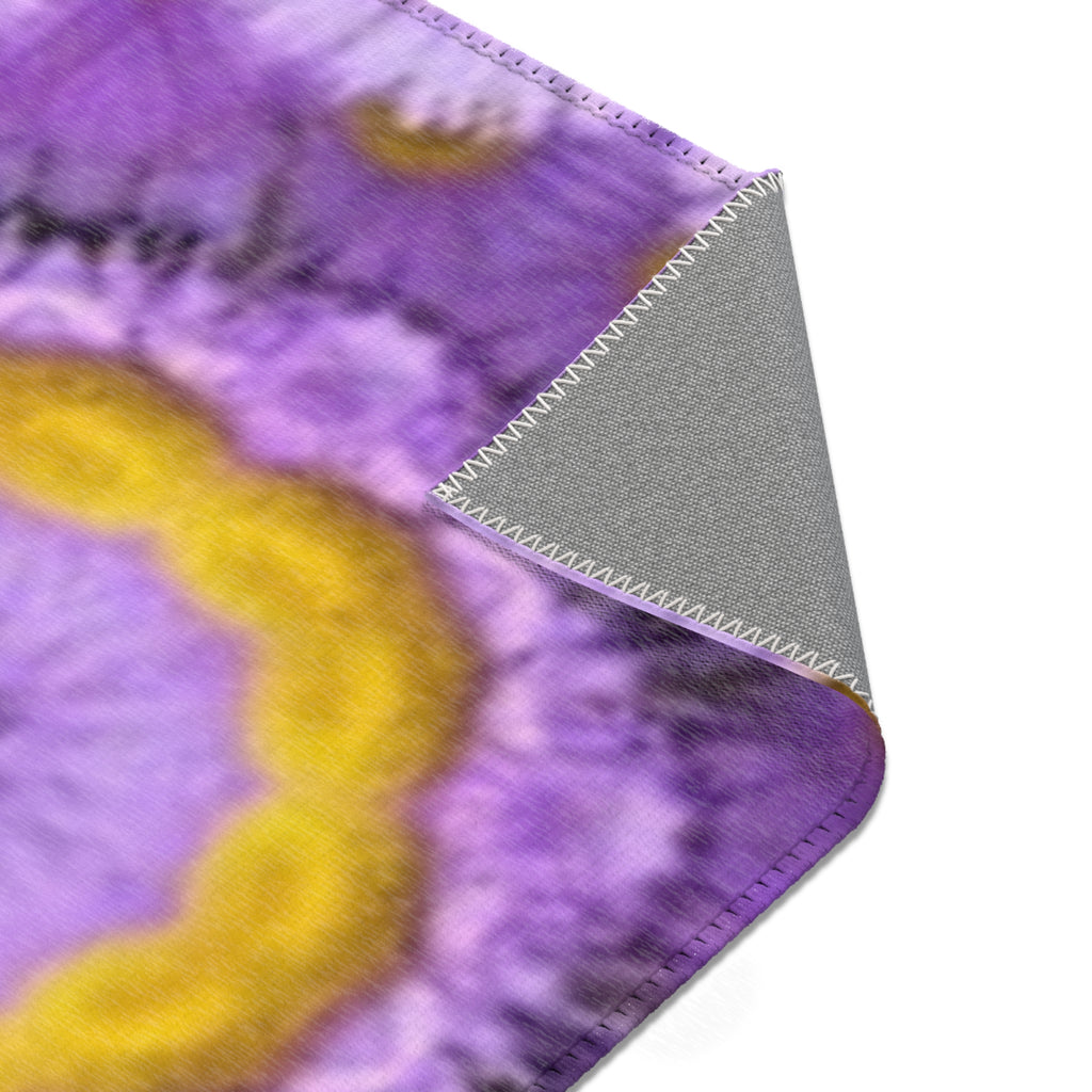 Purple Yellow Mandala Area Rug