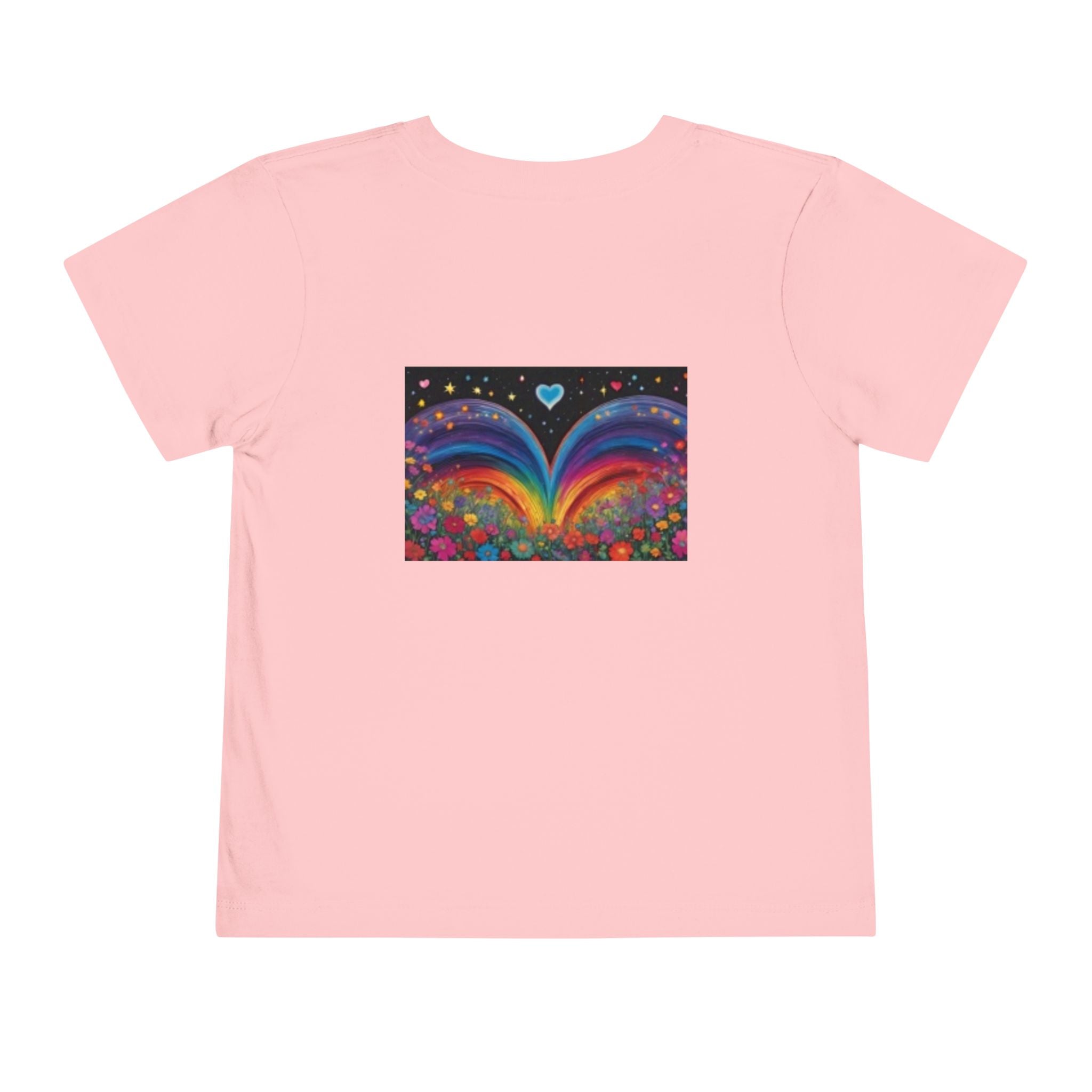 Toddler Tee — Colorful Rainbow Heart & Cute Animal Friends