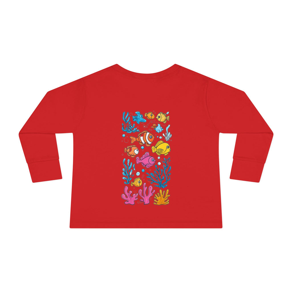 Toddler Long Sleeve T-shirt Seahorse & Clown fish and other colorful fish