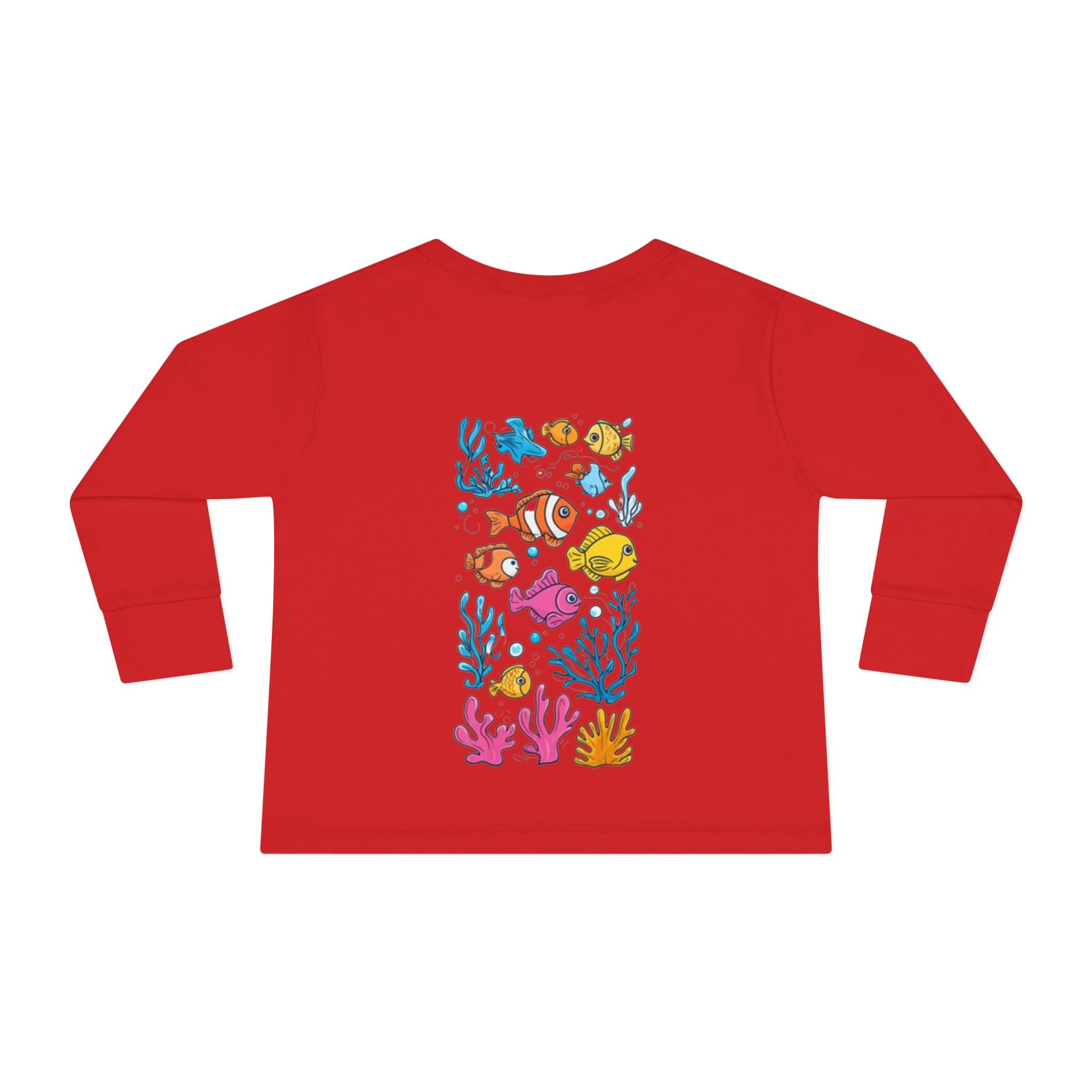 Toddler Long Sleeve T-shirt Seahorse & Clown fish and other colorful fish