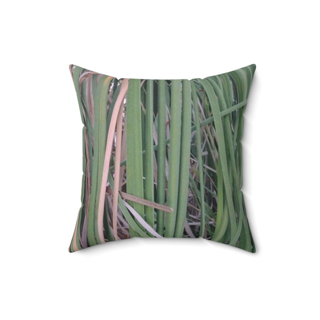 Hummingbird Meadow Decorative Pillow — Tropical Bird Accent Cushion