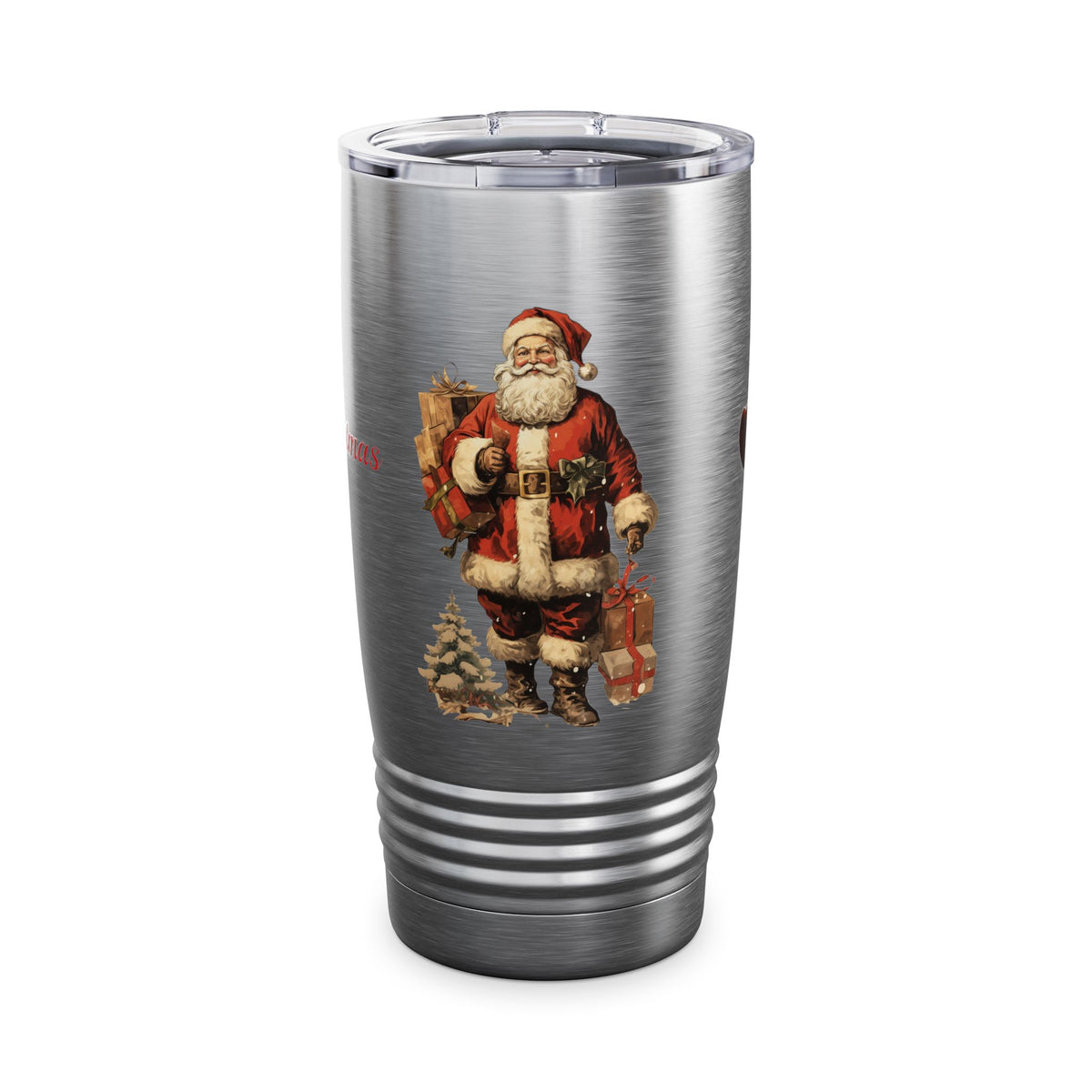 Vintage Santa 20oz Tumbler — Merry Christmas Travel Mug