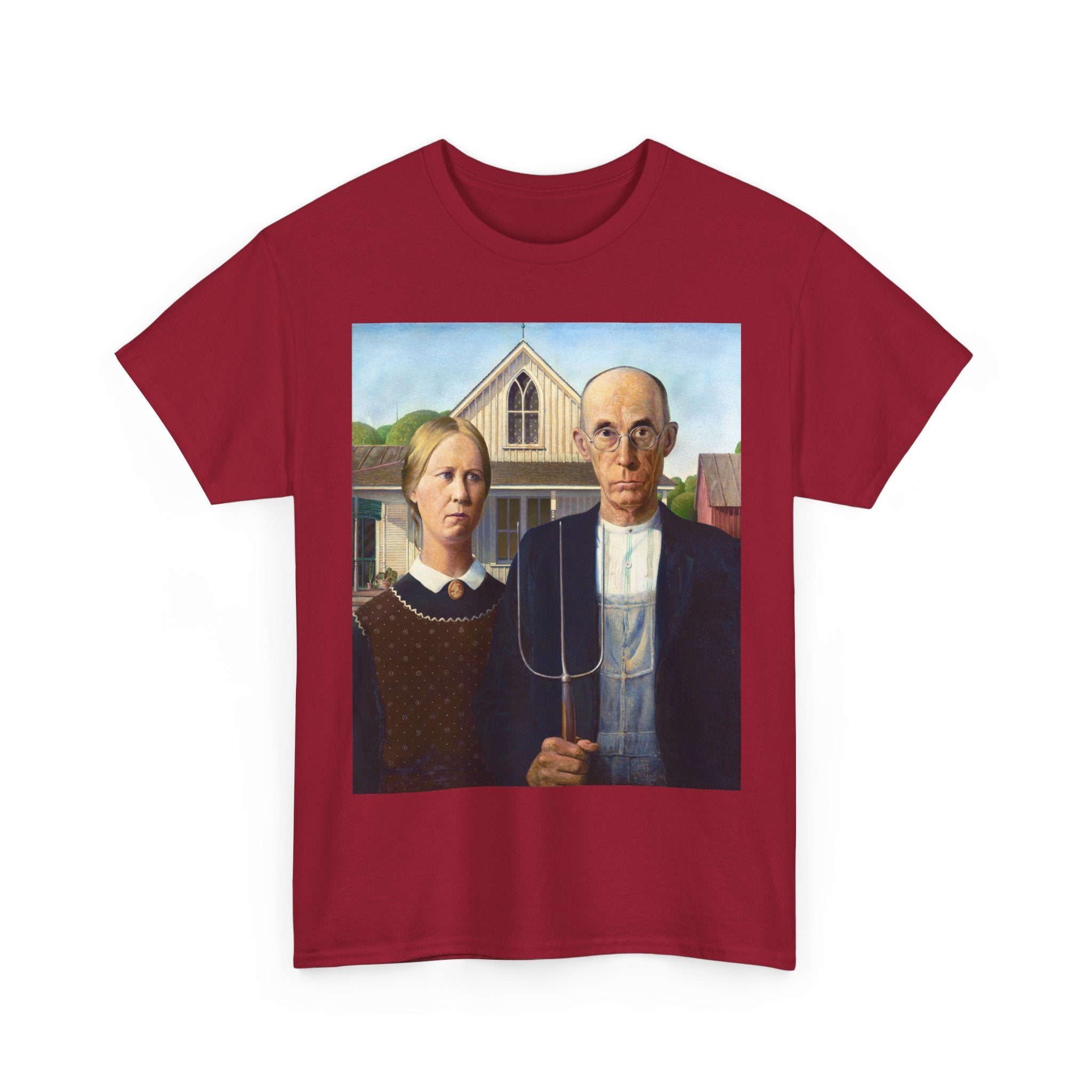 T‑Shirt — American Gothic Parody Print Tee