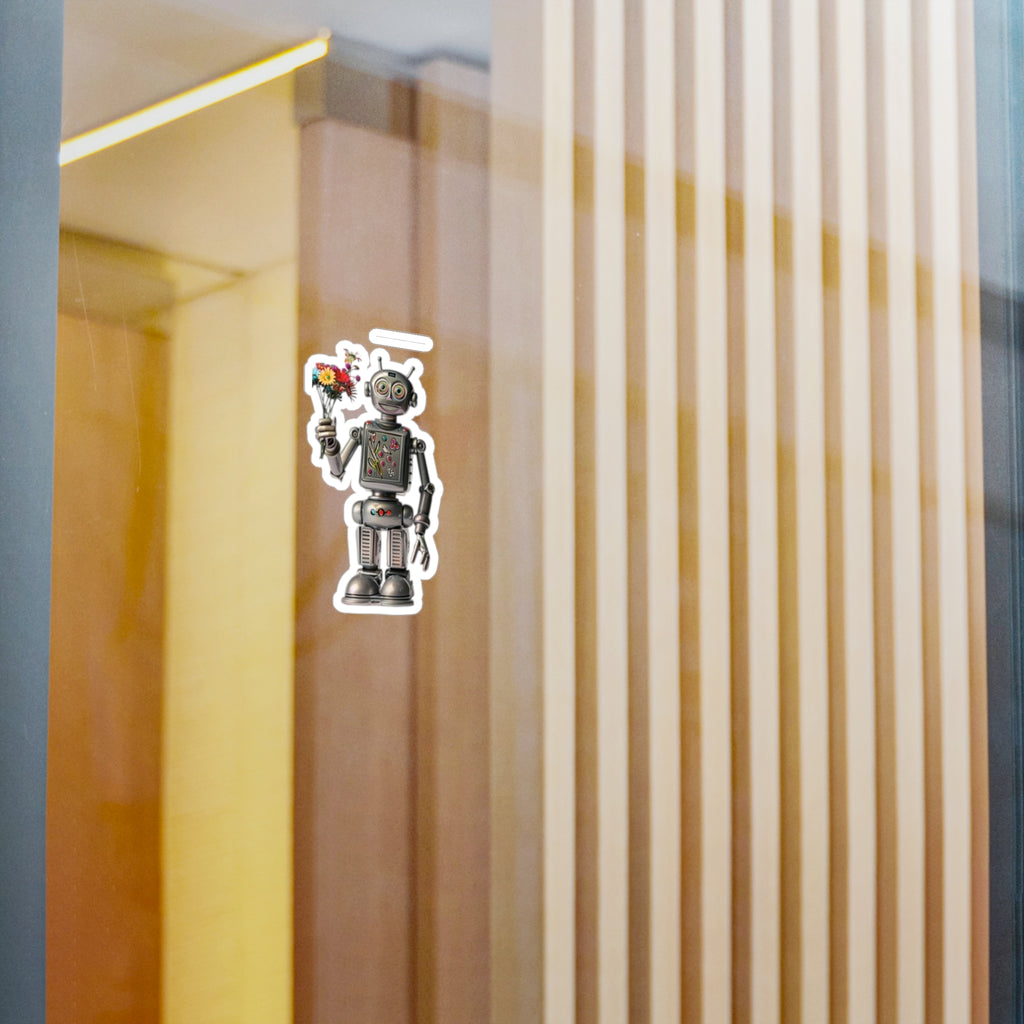 Robot Vinyl Decal — Custom Portrait Sticker for Cars, Laptops & Windows