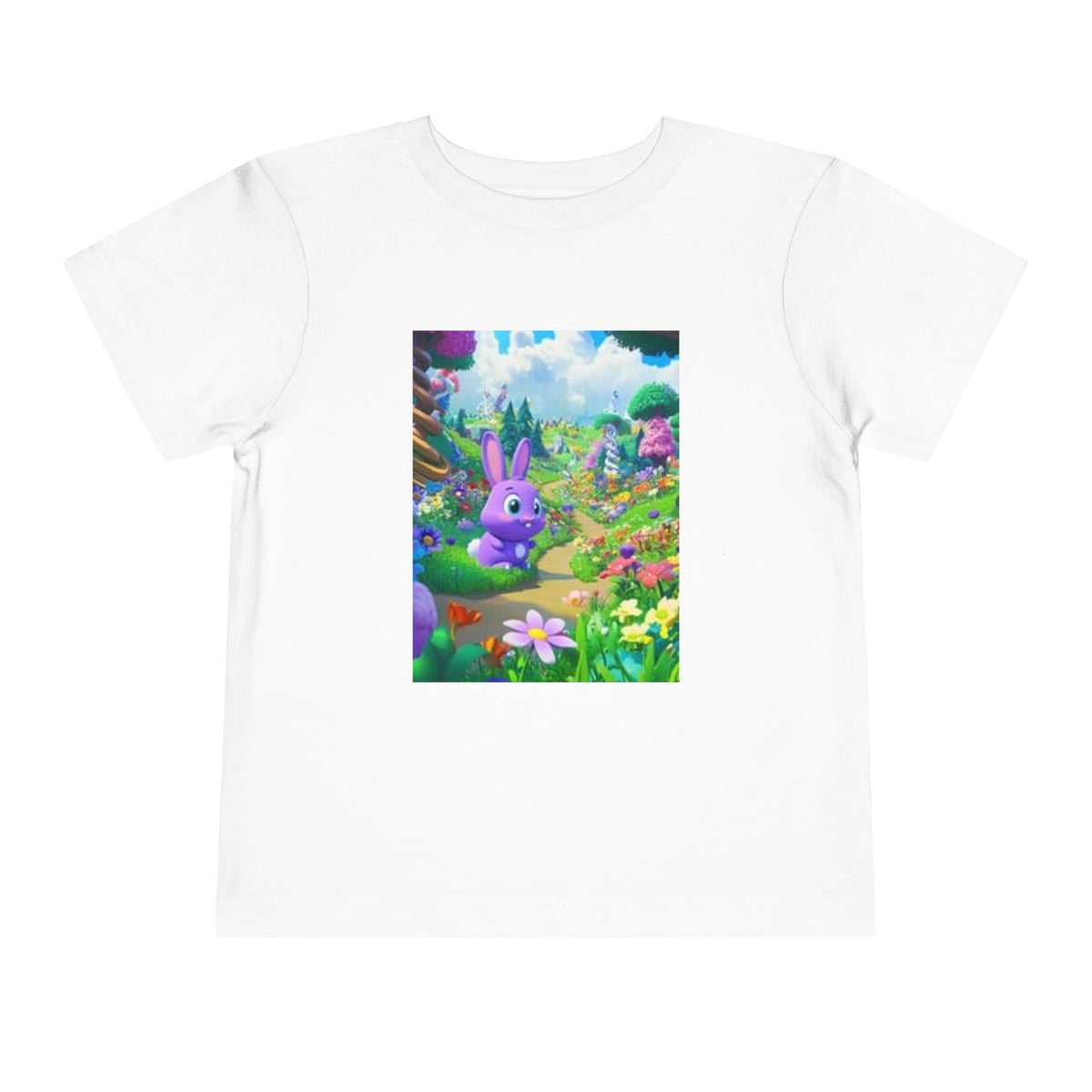 Toddler Tee — Colorful Bunny Garden Kids T‑Shirt