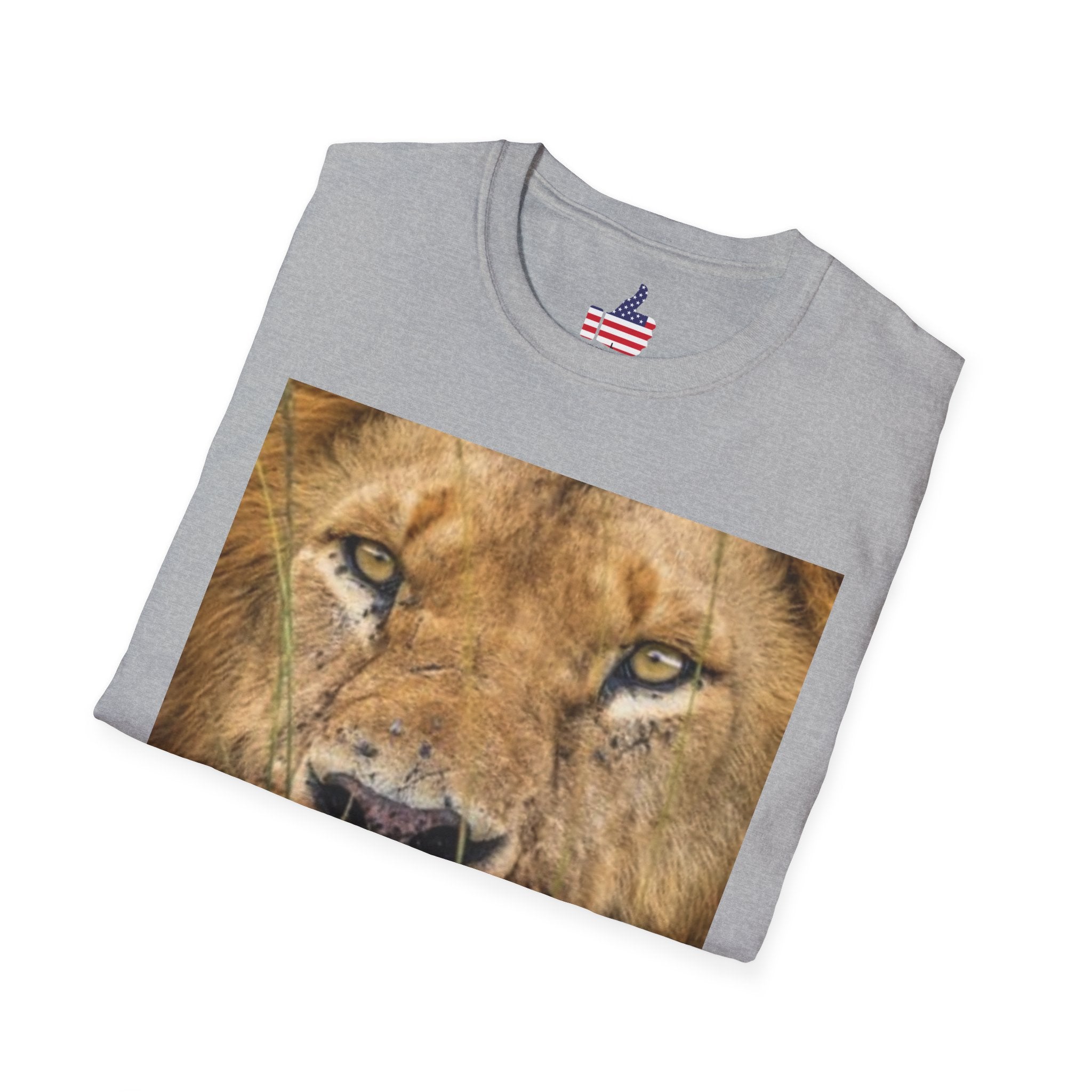 Lion Portrait T‑Shirt — Majestic Lion Face & Pride Photo Tee