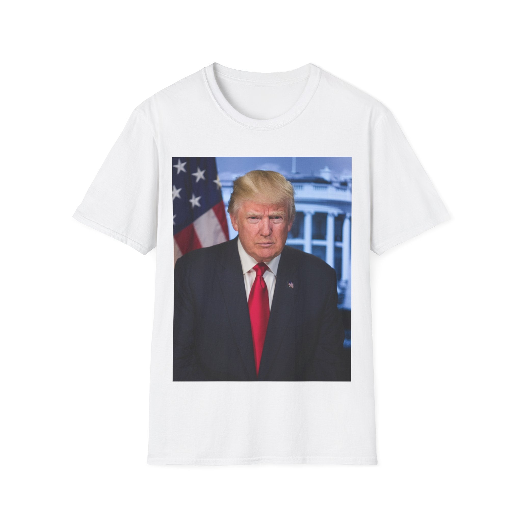 Political Portrait T‑Shirt — Patriotic Flag Headshot Tee