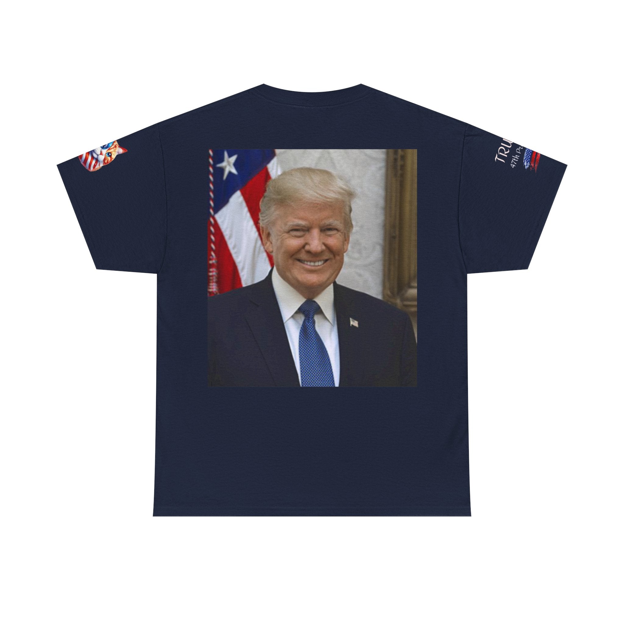 T-shirt patriotique Donald J TRUMP — Poing patriotique drapeau américain