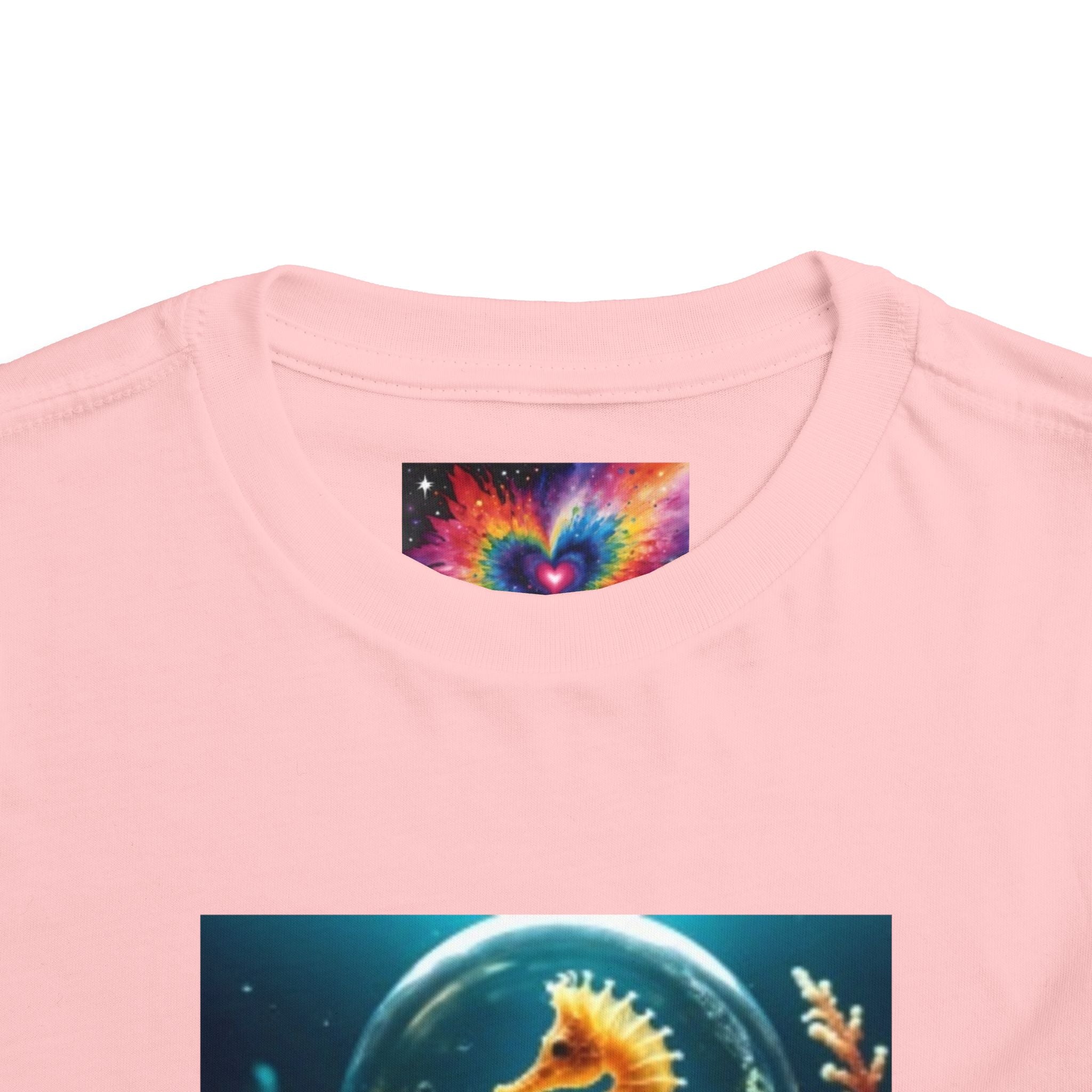 Toddler T-shirt — Cute Seahorse & Starfish Ocean Graphic