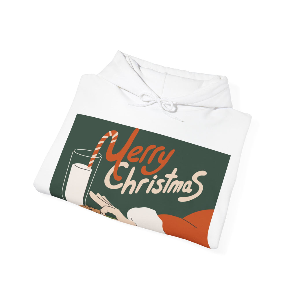 Merry Christmas Cookie & Milk Hoodie — Retro Holiday Sweatshirt