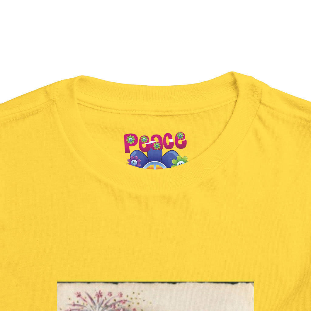 Toddler Short Sleeve T-shirt USA Flag & Cartoon Dogs