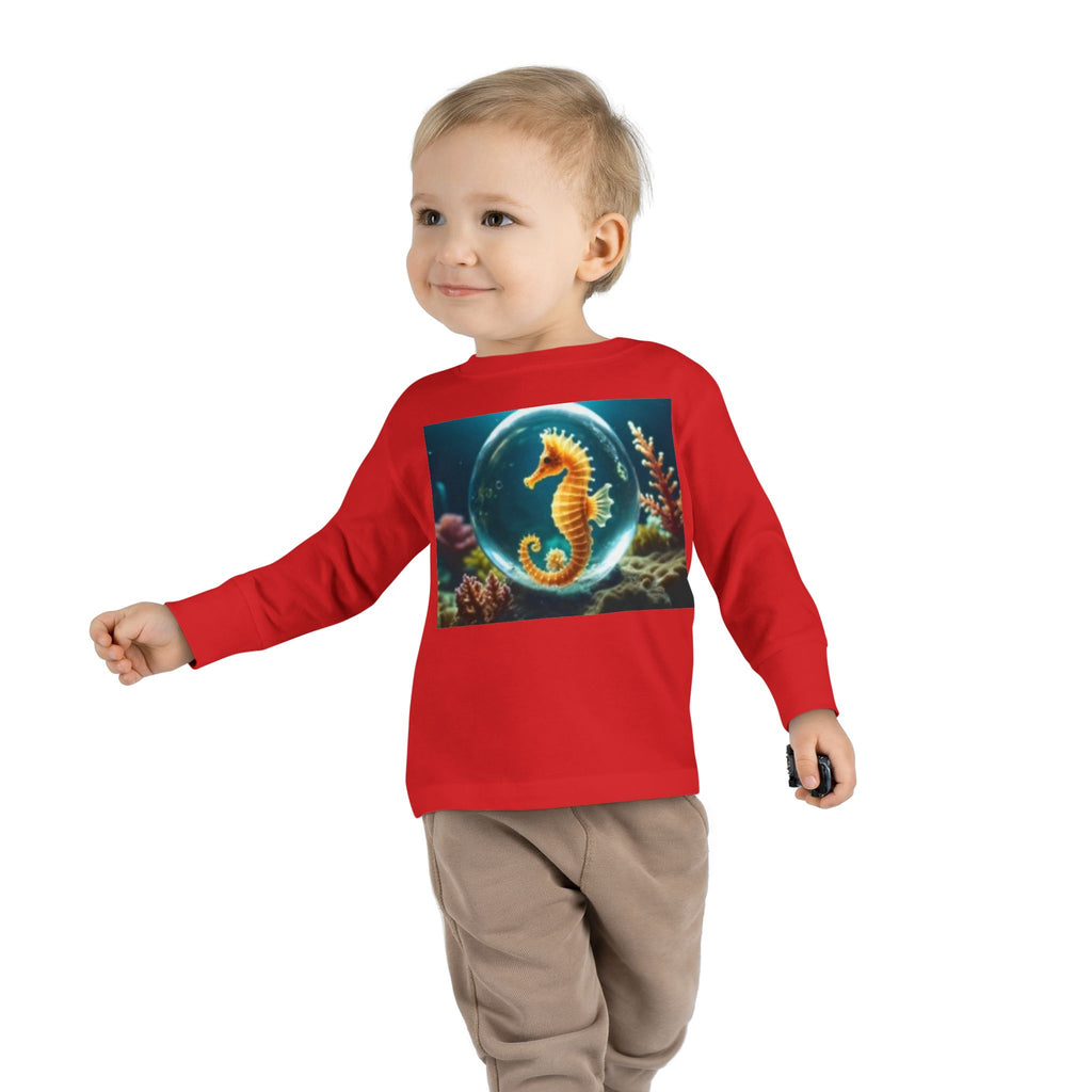 Toddler Long Sleeve T-shirt Seahorse & Clown fish and other colorful fish