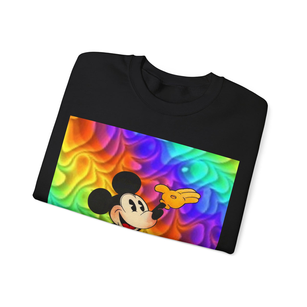 Mickey Mouse Rainbow Colors Unisex Heavy Blend Crewneck Sweatshirt