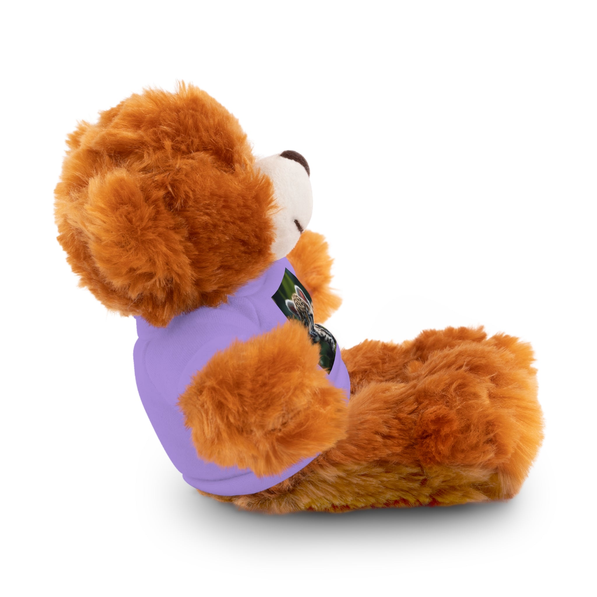 Plush Teddy Bear with Leopard Cub Tee — Cute Animal Gift for Kids & Wildlife Lovers