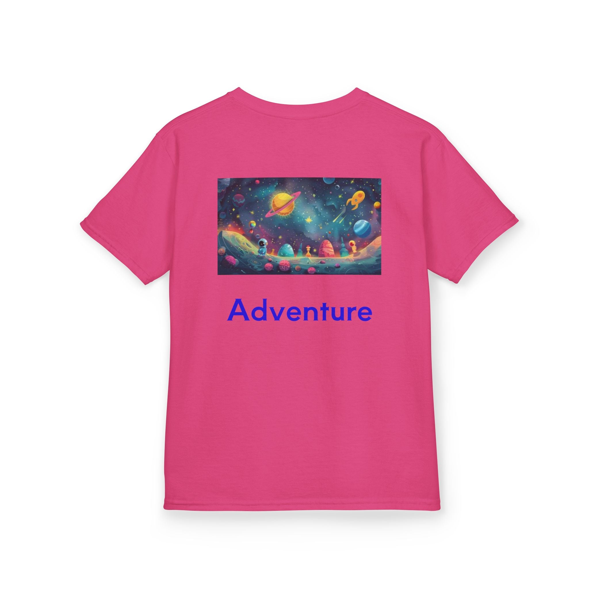 Kids Rocket Space Tee — Colorful Planets & Rocketship Shirt for Young Astronauts