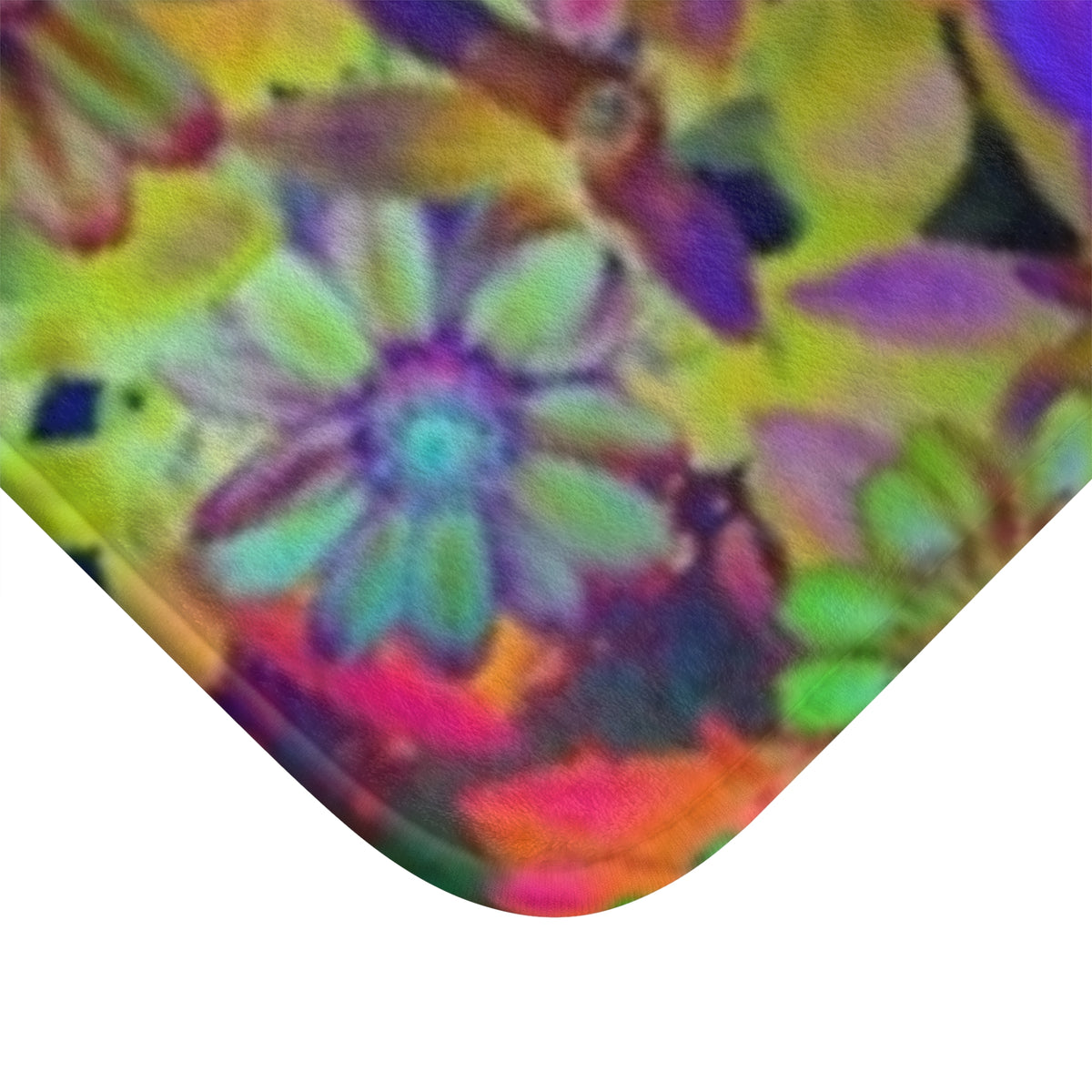Psychedelic Floral Bath Mat — Colorful Daisy Anti‑Slip Bathroom Rug