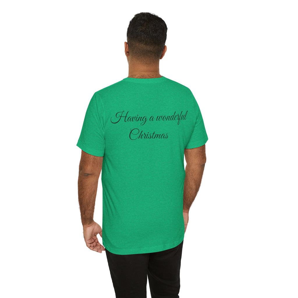 Christmas Tree Vintage Scene Tee — Holiday Village Carriage Design
