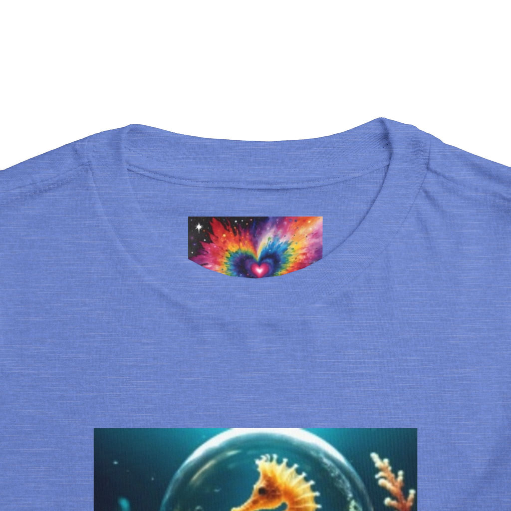 Toddler T-shirt — Cute Seahorse & Starfish Ocean Graphic