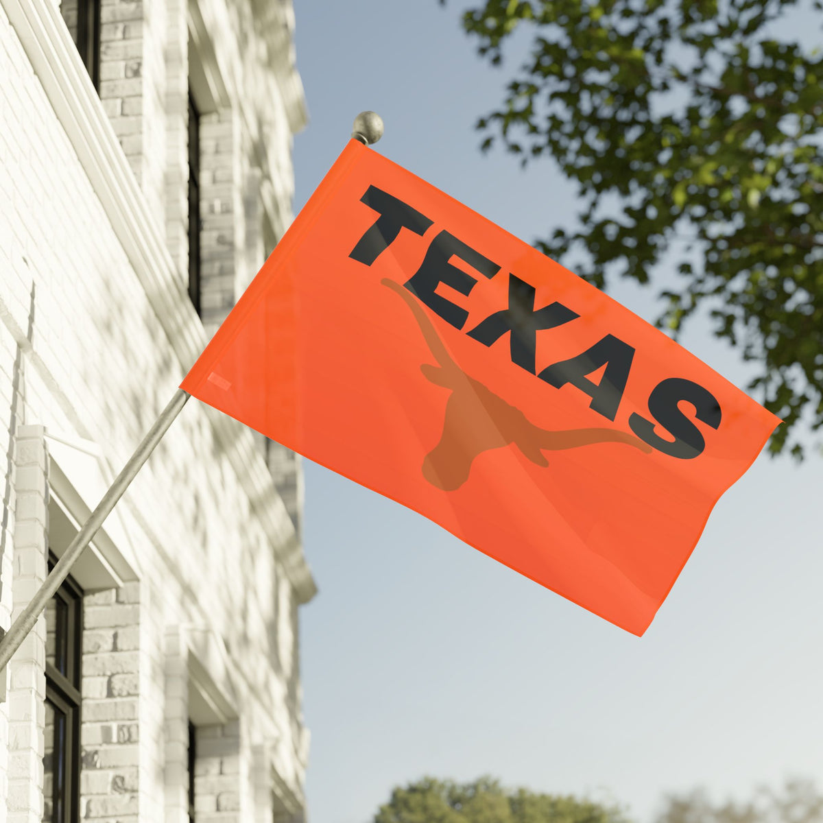 Texas Text Flag~Longhorn — Bold Retro State Pride Flag