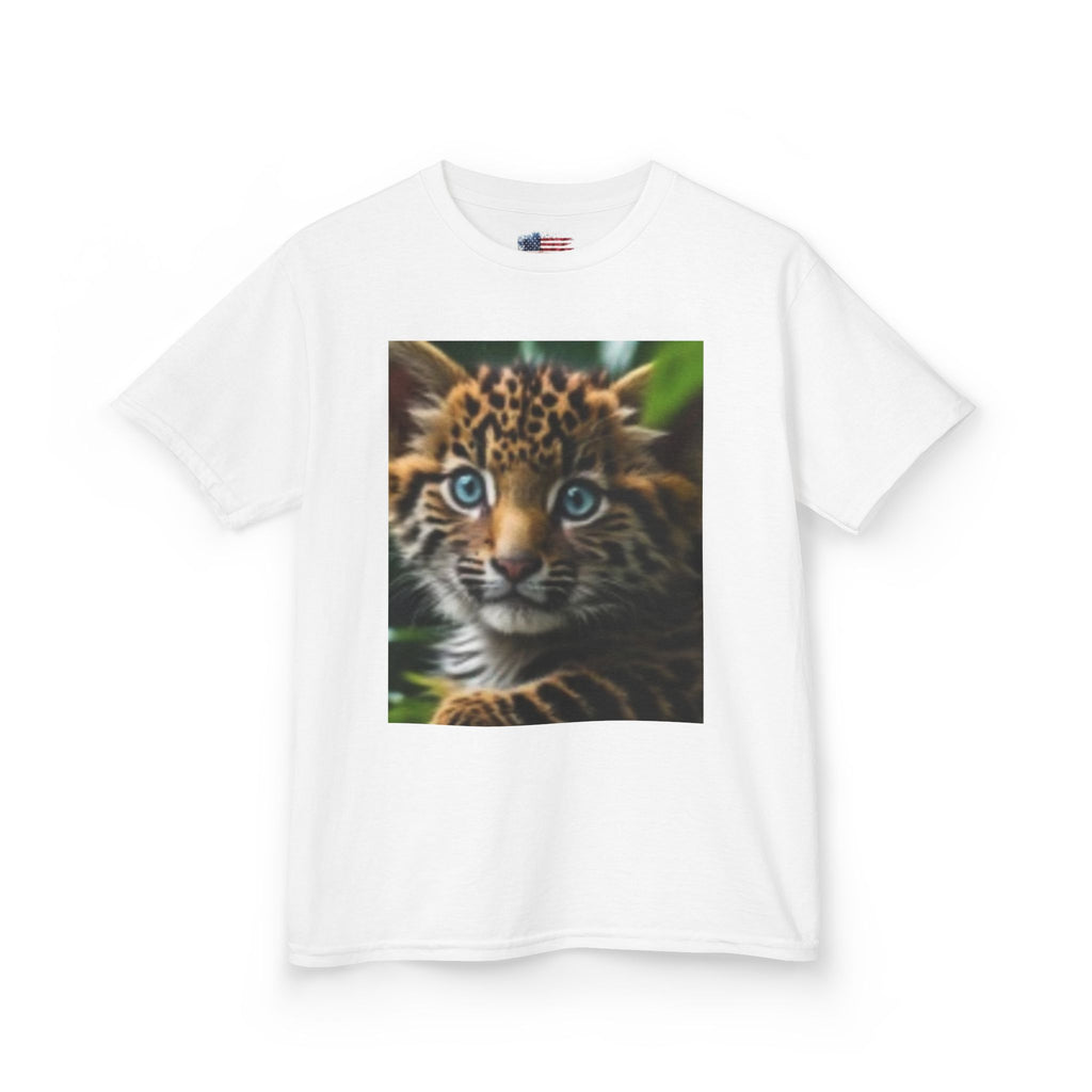 Kids Leopard Cub T-shirt — Colorful Leopard Print Back
