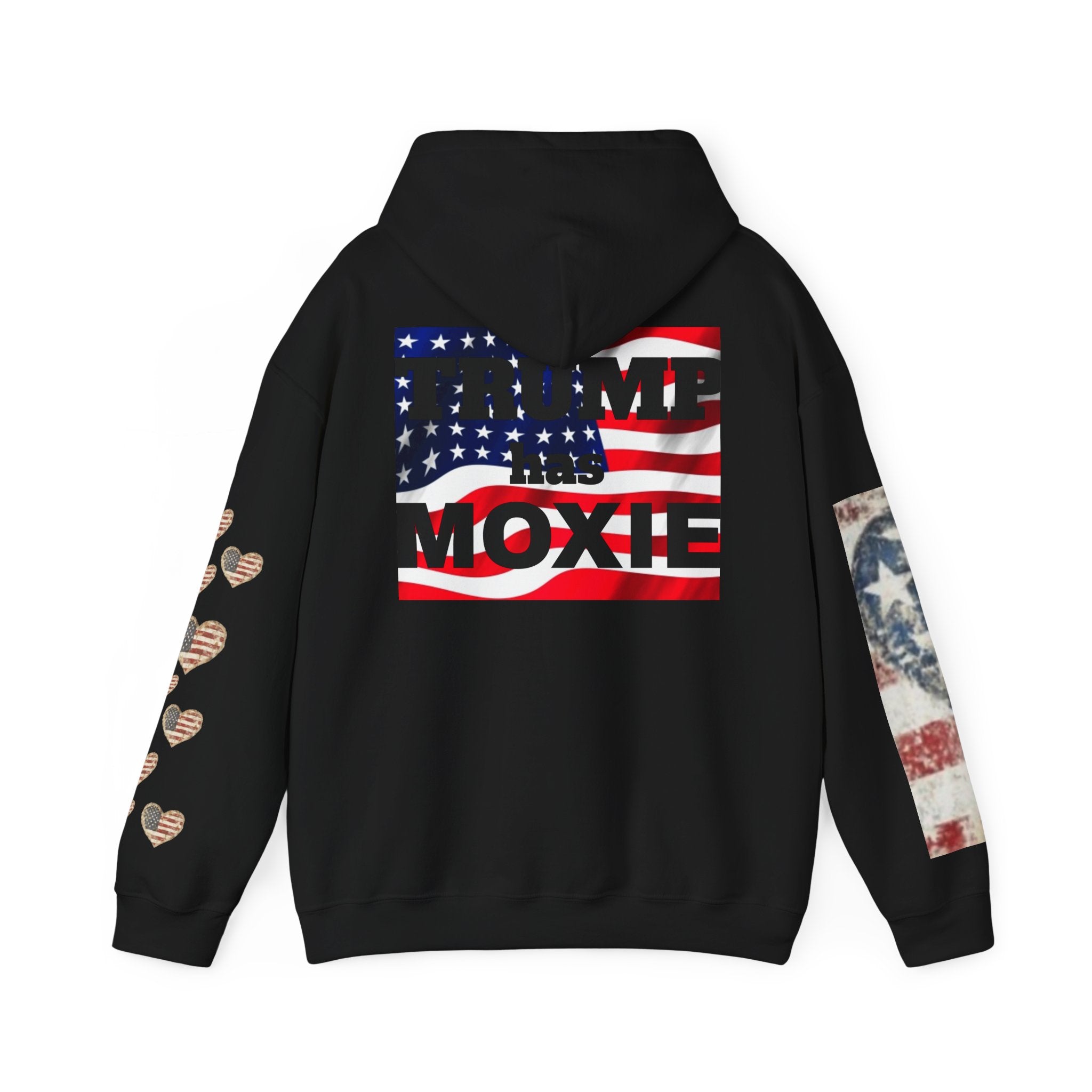 TRUMP a du Cran Drapeau américain Sweat à capuche graphique — Poing patriotique