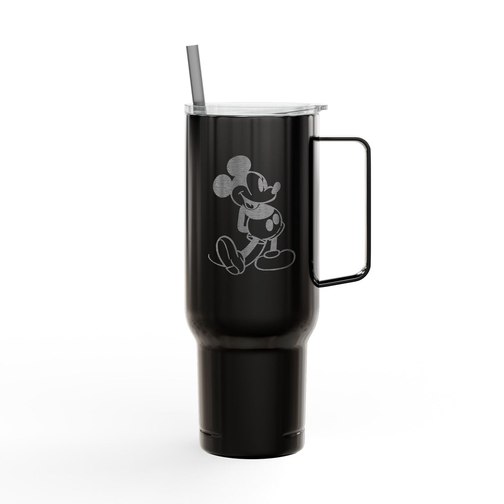 Mickey & Minnie Mouse 40oz Engraved Insulated Tumbler with Lid & Straw — Large Travel Mug for Hot & Cold Drinks
