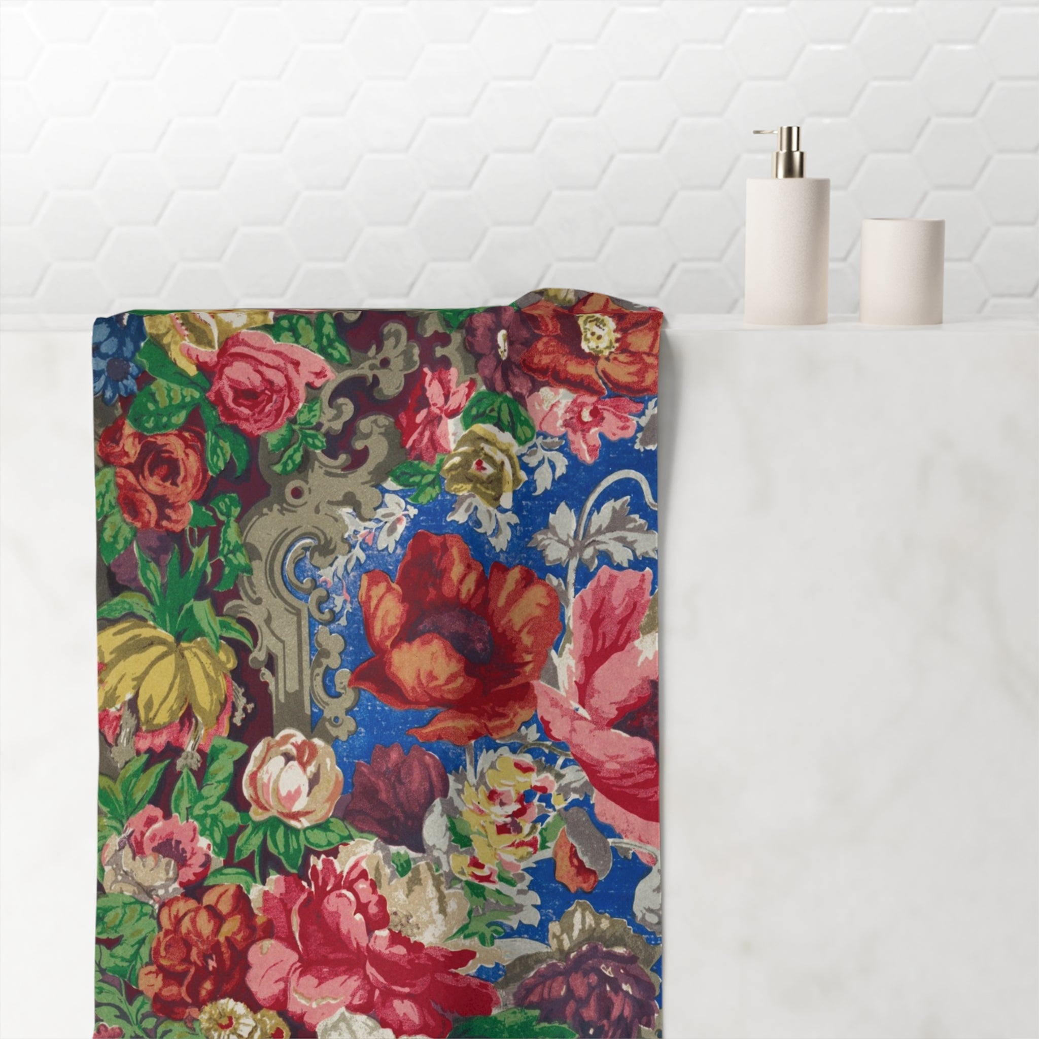 Floral Vintage Velvet Beach Towel