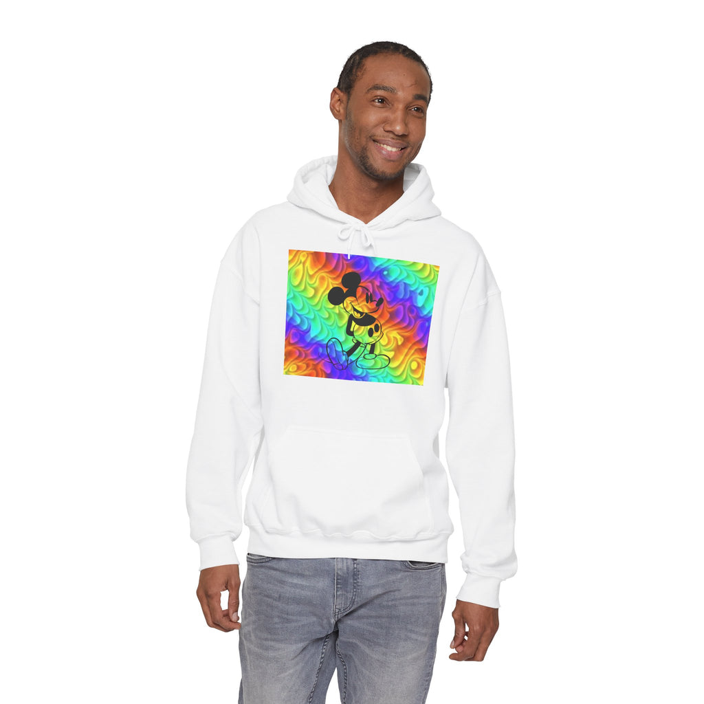 Mickey Mouse Rainbow Colors Unisex Heavy Blend Hooded Sweatshirt Warm & Cozy