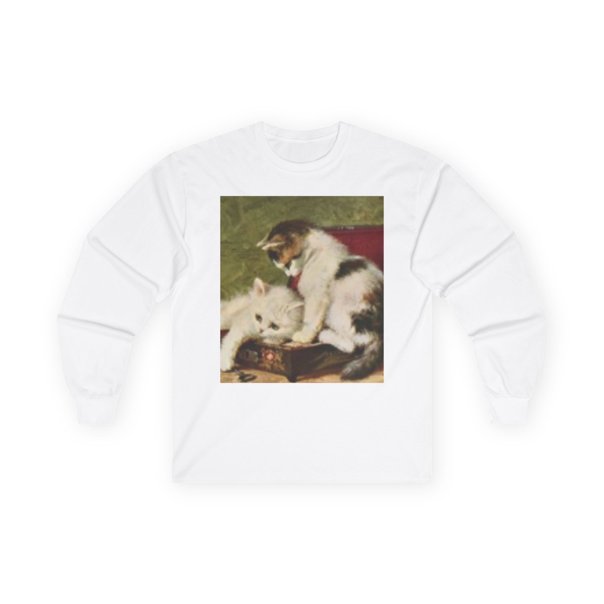 Puppy Play Vintage Art Long Sleeve Tee