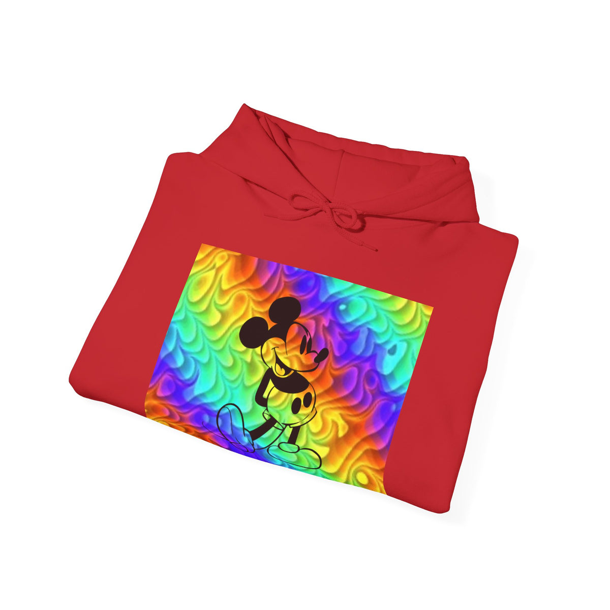 Mickey Mouse Rainbow Colors Unisex Heavy Blend Hooded Sweatshirt Warm & Cozy