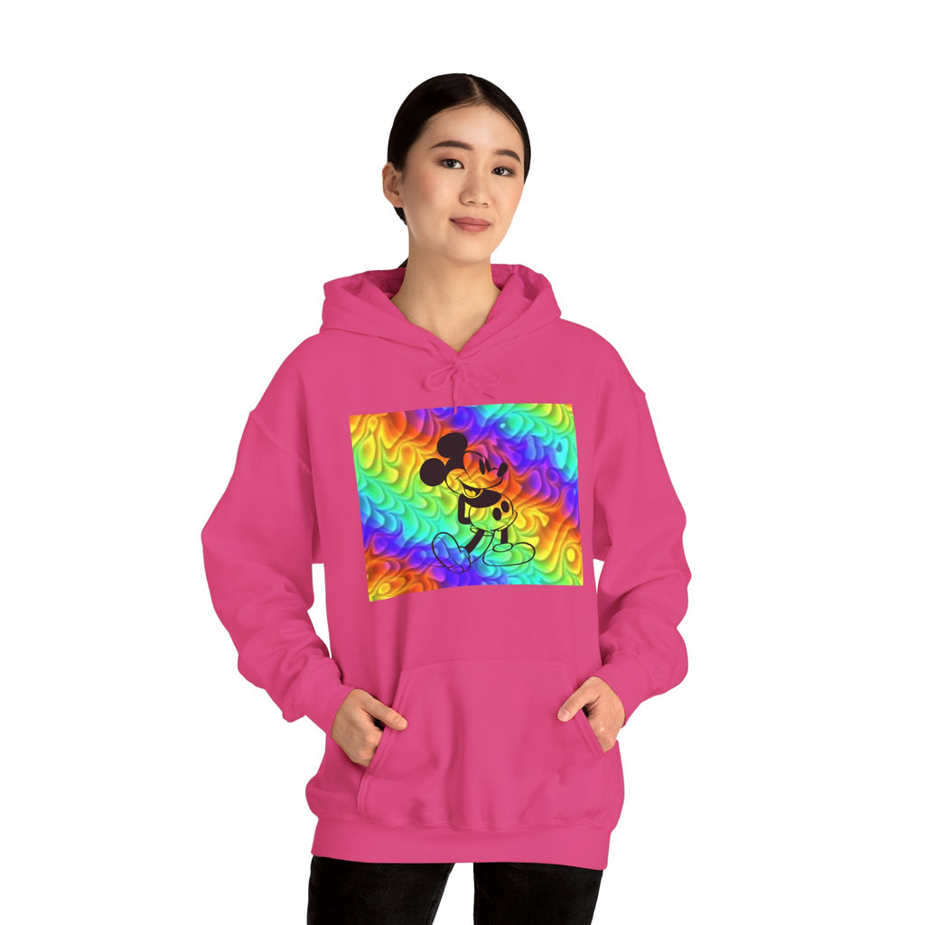 Mickey Mouse Rainbow Colors Unisex Heavy Blend Hooded Sweatshirt Warm & Cozy