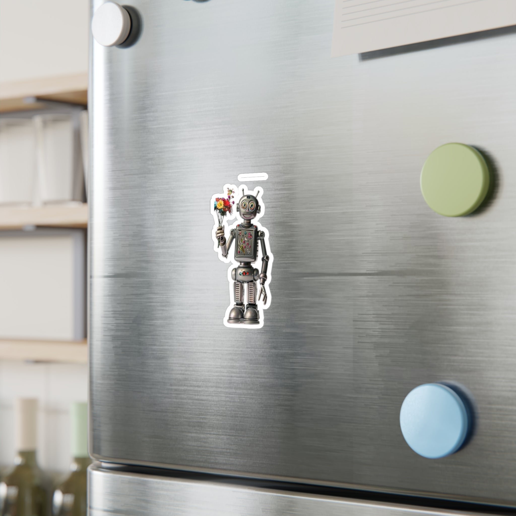 Robot Vinyl Decal — Custom Portrait Sticker for Cars, Laptops & Windows