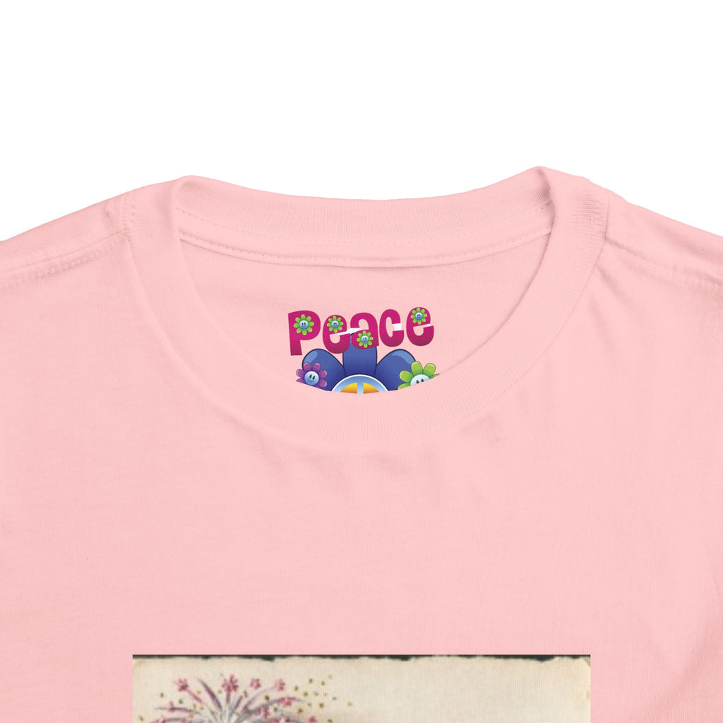 Toddler Short Sleeve T-shirt USA Flag & Cartoon Dogs