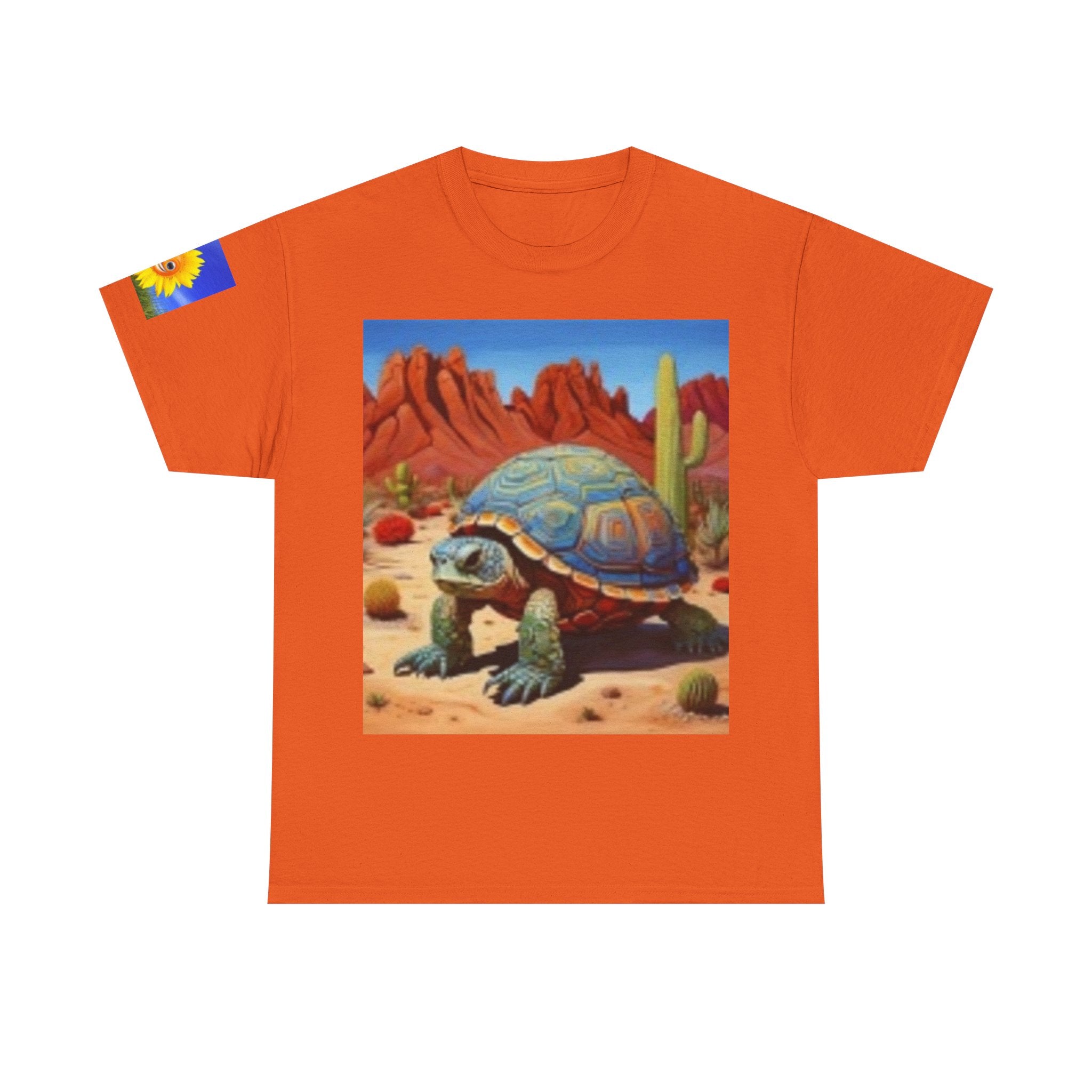 T-Shirt — Desert Turtle & Scenic River Vintage Nature Artwork