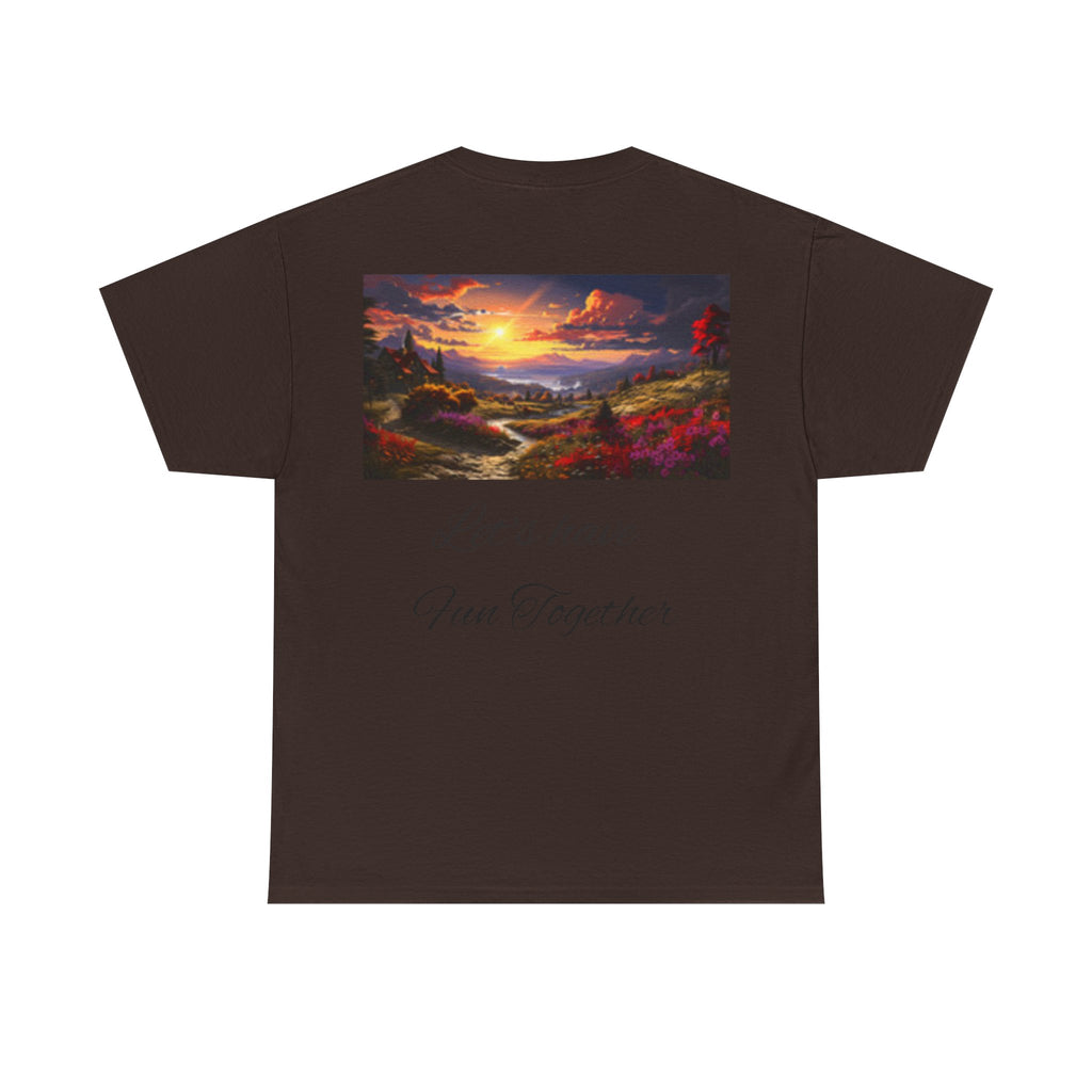 Pinup Beach Girl & Sunset T-Shirt — Retro Bikini Pin-Up Graphic T-shirt