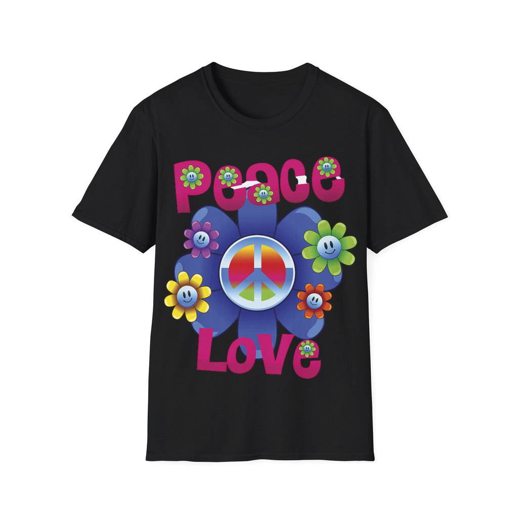 Peace & Love Retro Flower T-Shirt