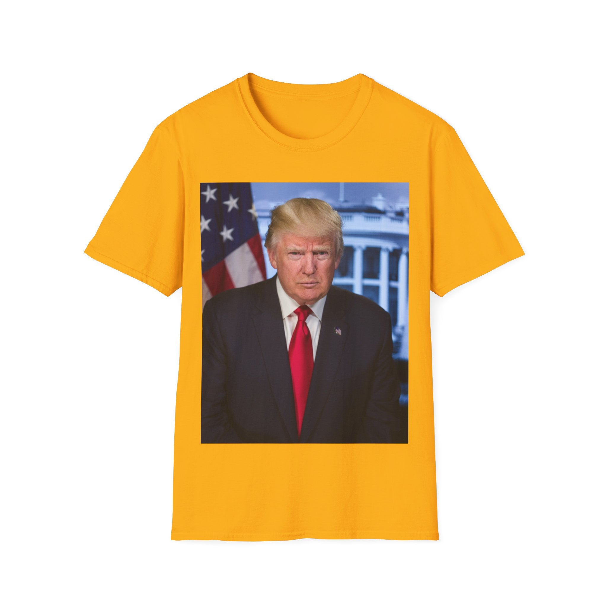 Political Portrait T‑Shirt — Patriotic Flag Headshot Tee