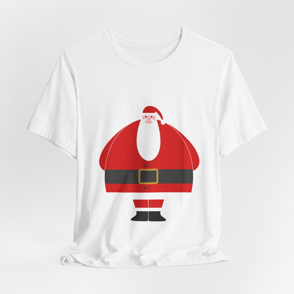 Santa Claus Graphic Tee — Cute Round Santa Christmas T-Shirt
