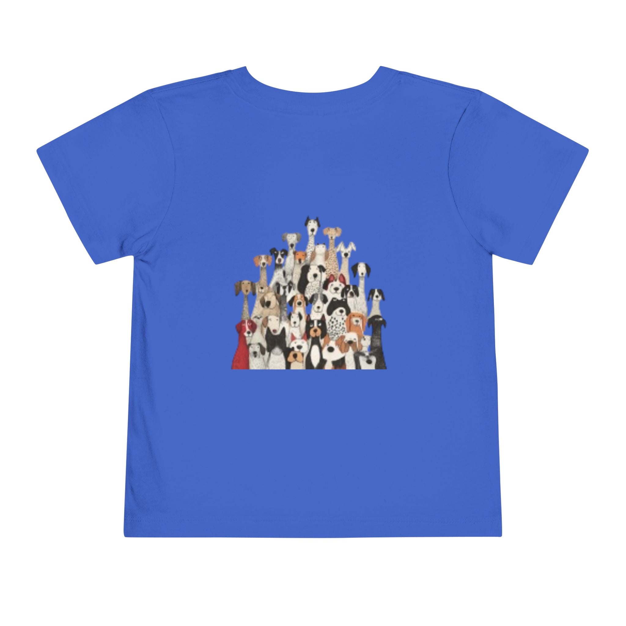 Toddler Short Sleeve T-shirt USA Flag & Cartoon Dogs