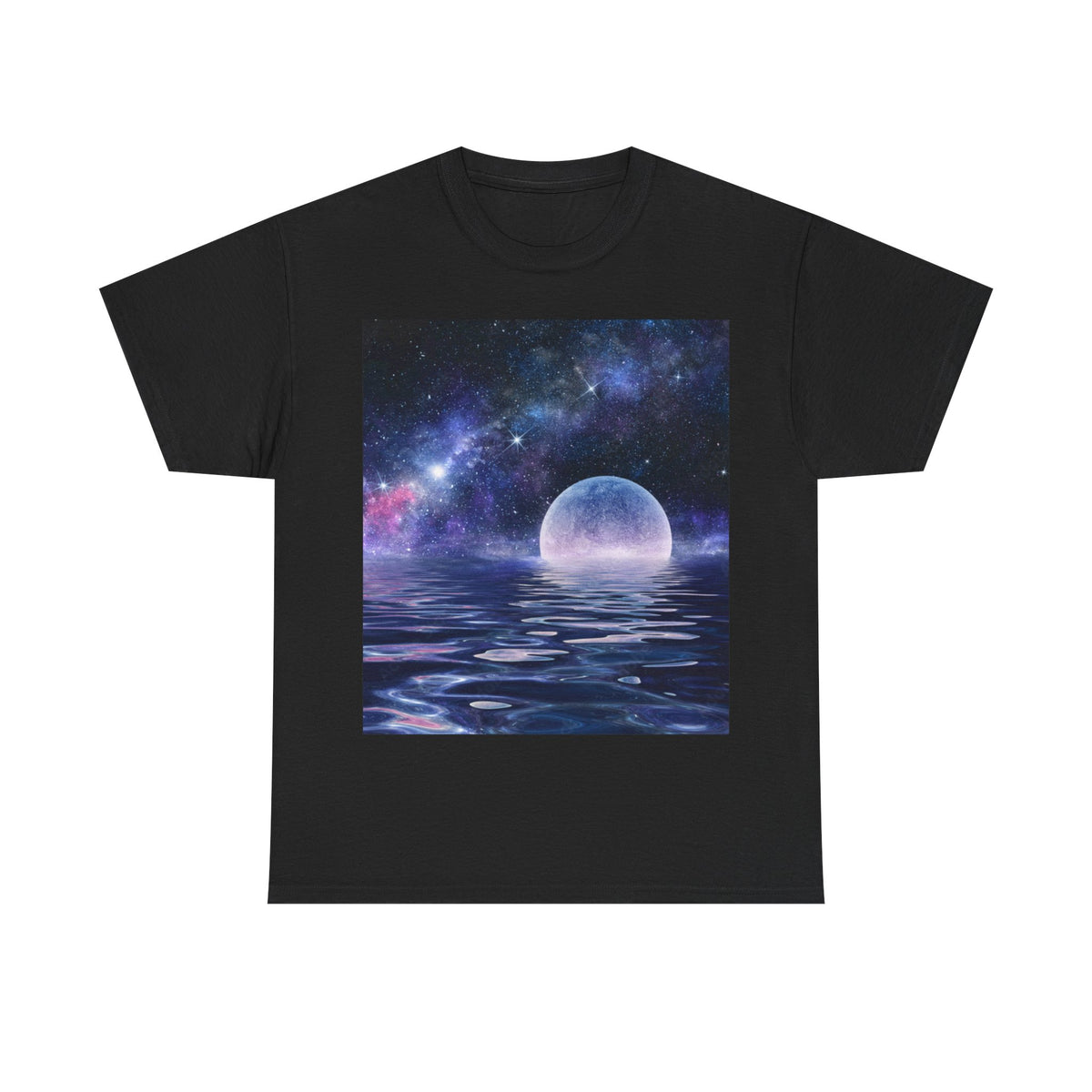 Moonlit Ocean Tee — Cosmic Nightscape Shirt